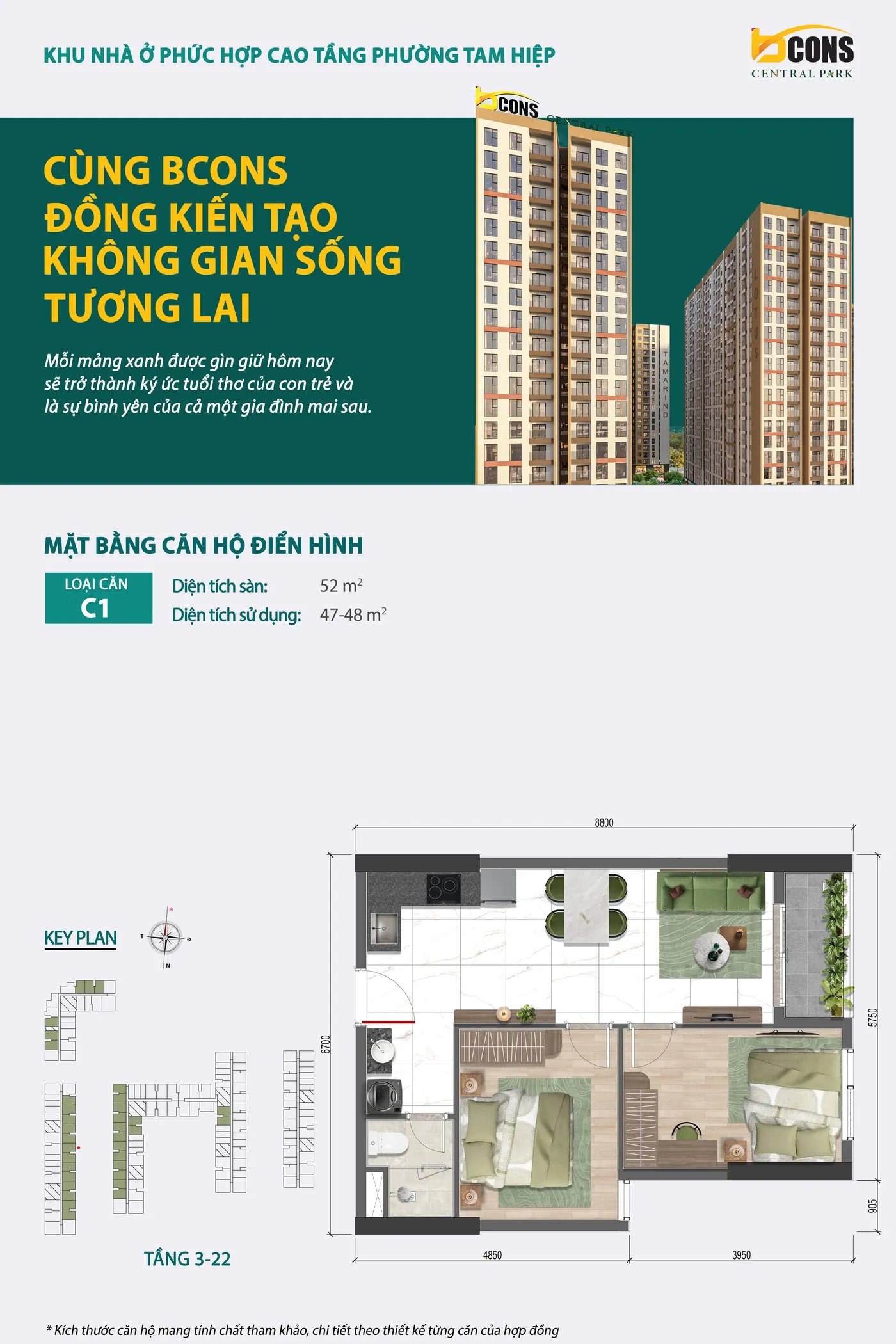 Mặt bằng căn hộ C1