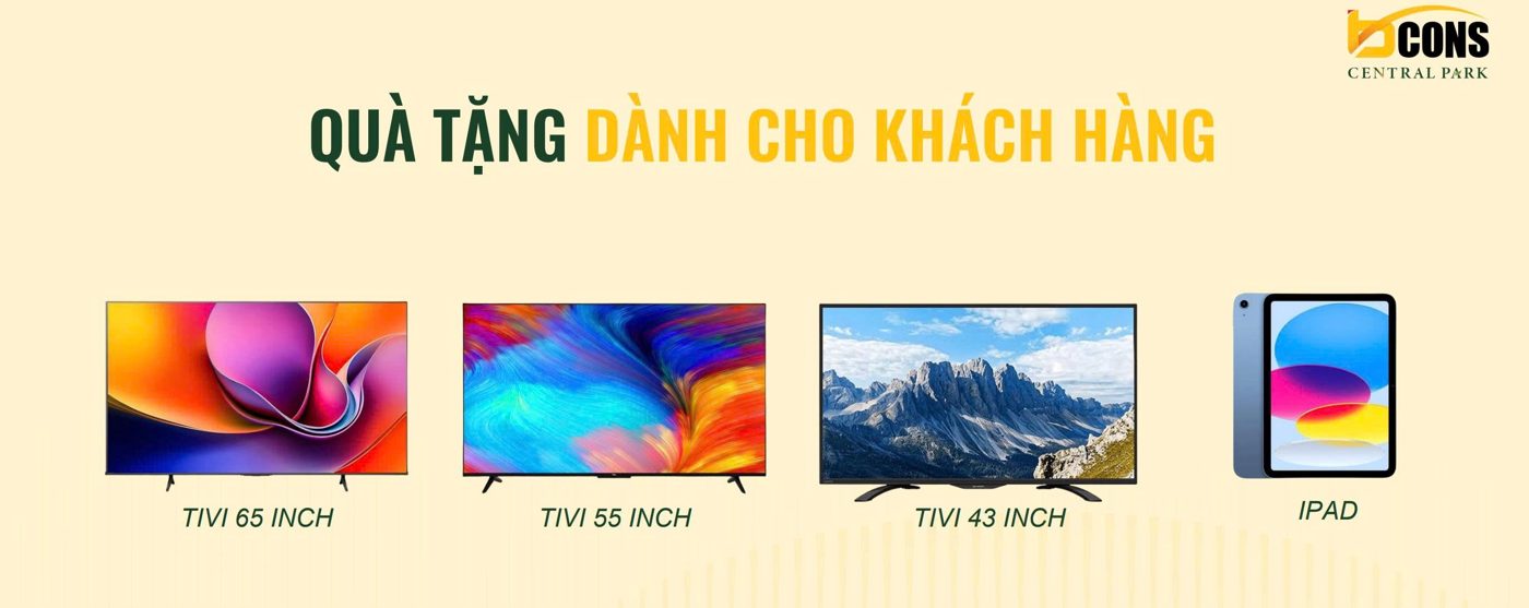 Quà tặng dành cho khách hàng – Tivi 65/55/43 inch, iPad